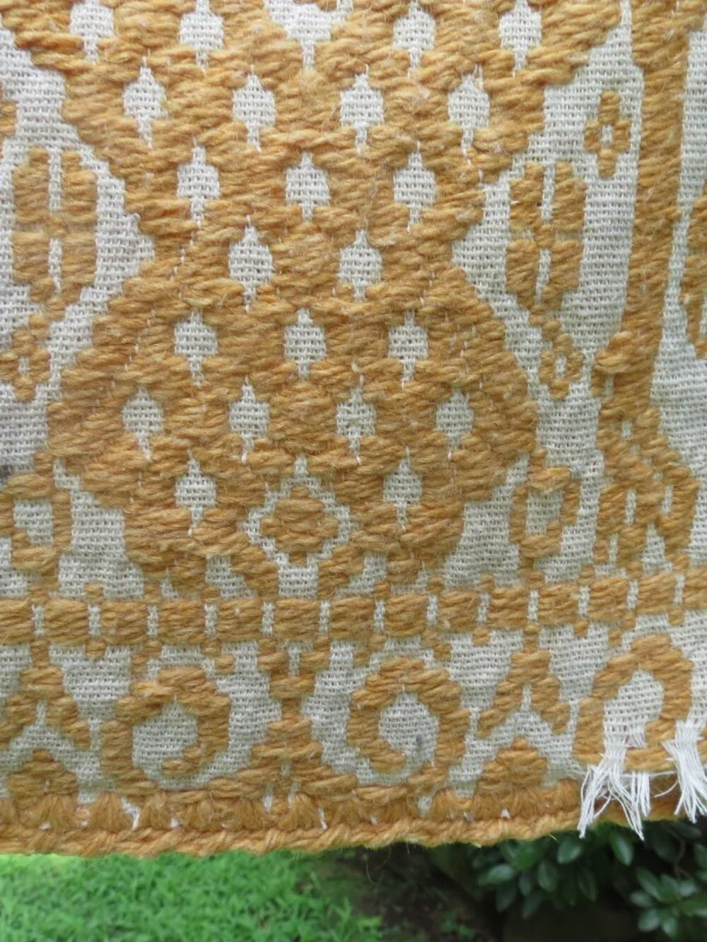 Yellow Vintage BIRD Peacock design Folk Art Pillow Cover 19